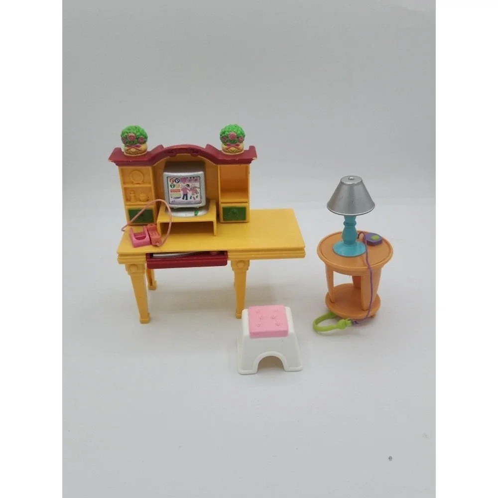 Fisher Price Loving Family Dollhouse Computer Desk Furniture Toy Lot Bundle
